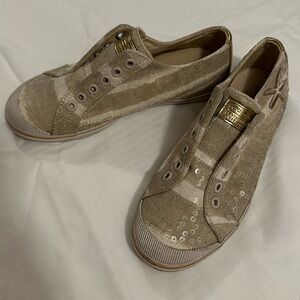 Coach Womens Kloe Starfish Printed Canvas Sneakers cream gold 5.5